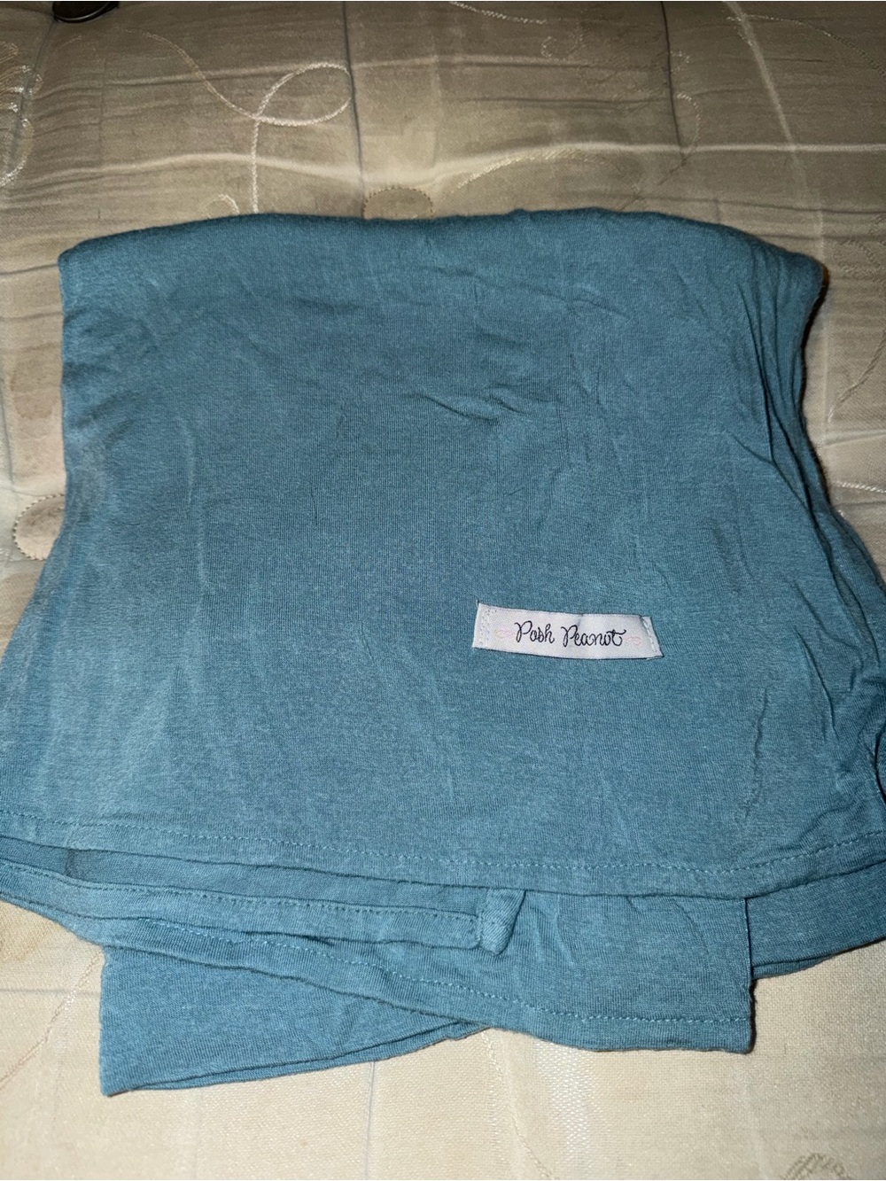 Vintage Posh Peanut Teal swaddle